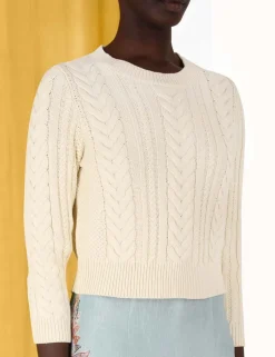 Best ZIMMERMANN Devi Cable Knit Top