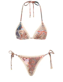 New ZIMMERMANN Devi Crochet Edge Bikini