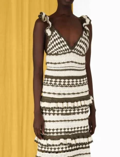 Clearance ZIMMERMANN Devi Crochet Frill Dress