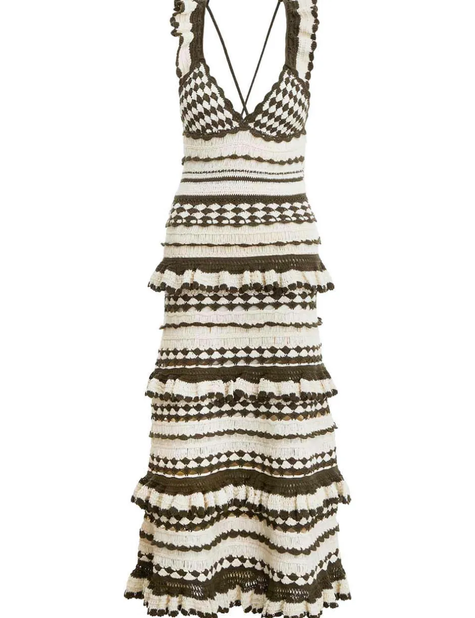 New ZIMMERMANN Devi Crochet Frill Dress
