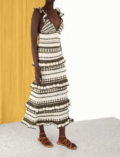 New ZIMMERMANN Devi Crochet Frill Dress