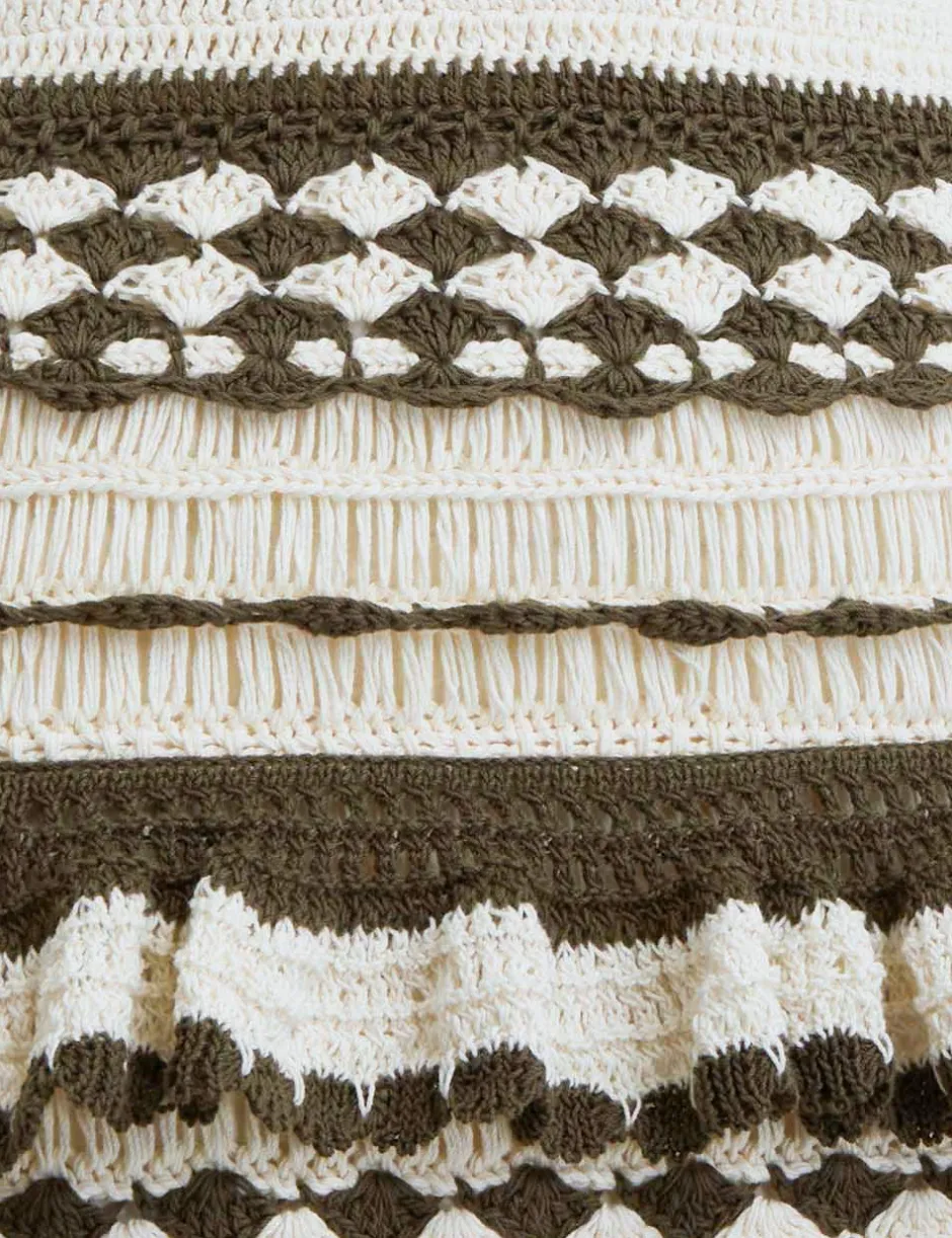 New ZIMMERMANN Devi Crochet Frill Dress