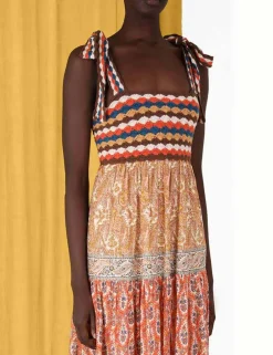 Best ZIMMERMANN Devi Crochet Spliced Dress