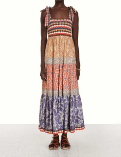 Clearance ZIMMERMANN Devi Crochet Spliced Dress