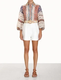 Outlet ZIMMERMANN Devi Cuffed Shorts