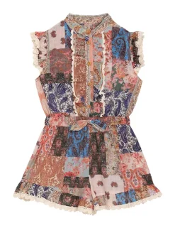 Outlet ZIMMERMANN Devi Frill Playsuit