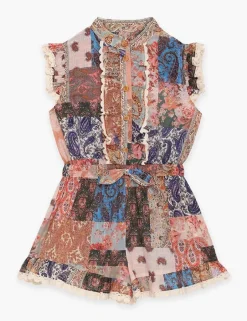 Outlet ZIMMERMANN Devi Frill Playsuit