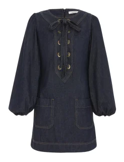 ZIMMERMANN Devi Lace Up Tunic Dress