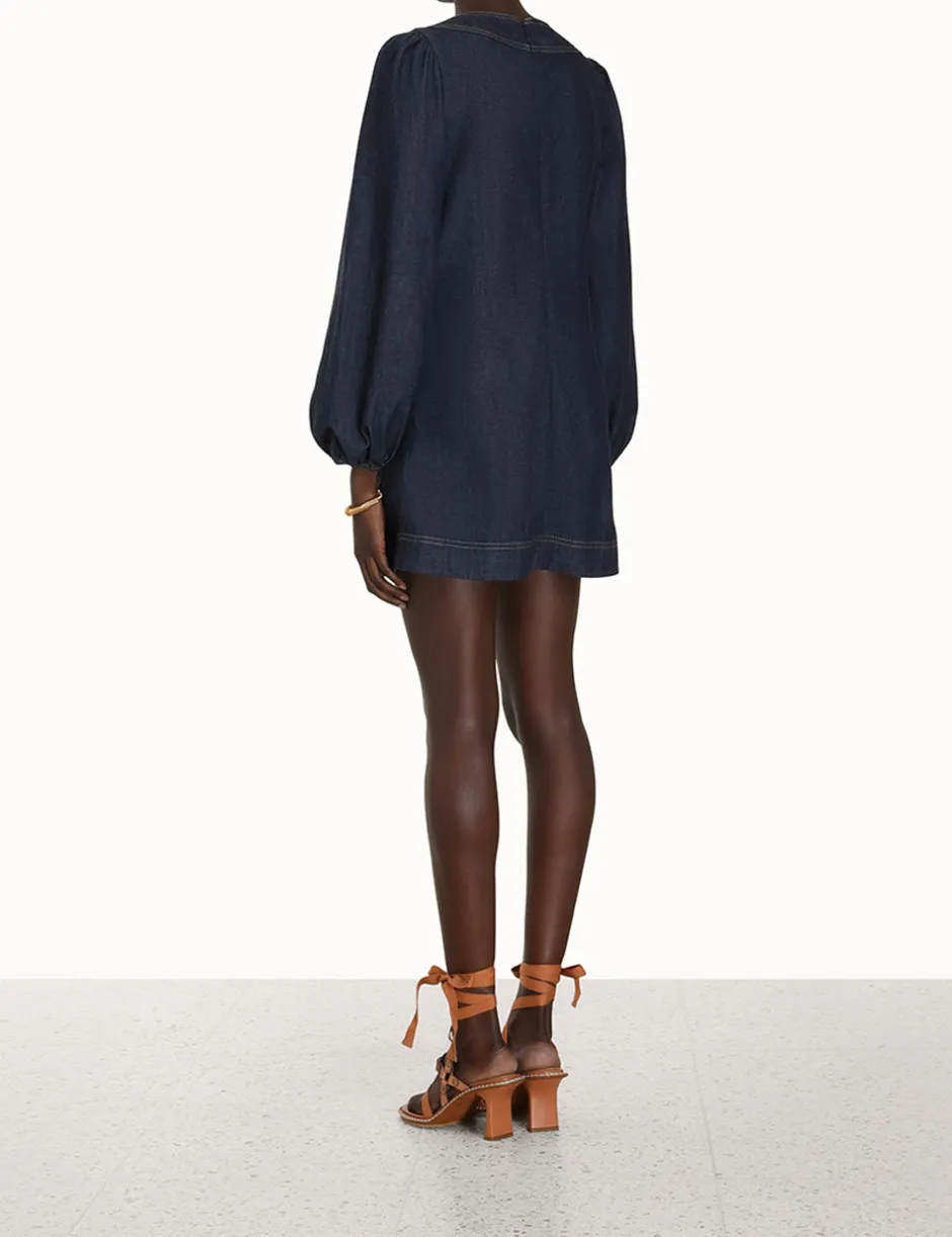 ZIMMERMANN Devi Lace Up Tunic Dress