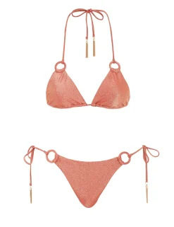 ZIMMERMANN Devi Lurex Ring Tie Bikini