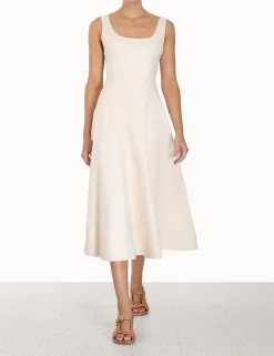 ZIMMERMANN Devi Panelled Midi Dress