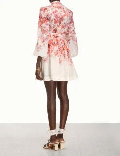 Clearance ZIMMERMANN Devi Plunge Mini Dress