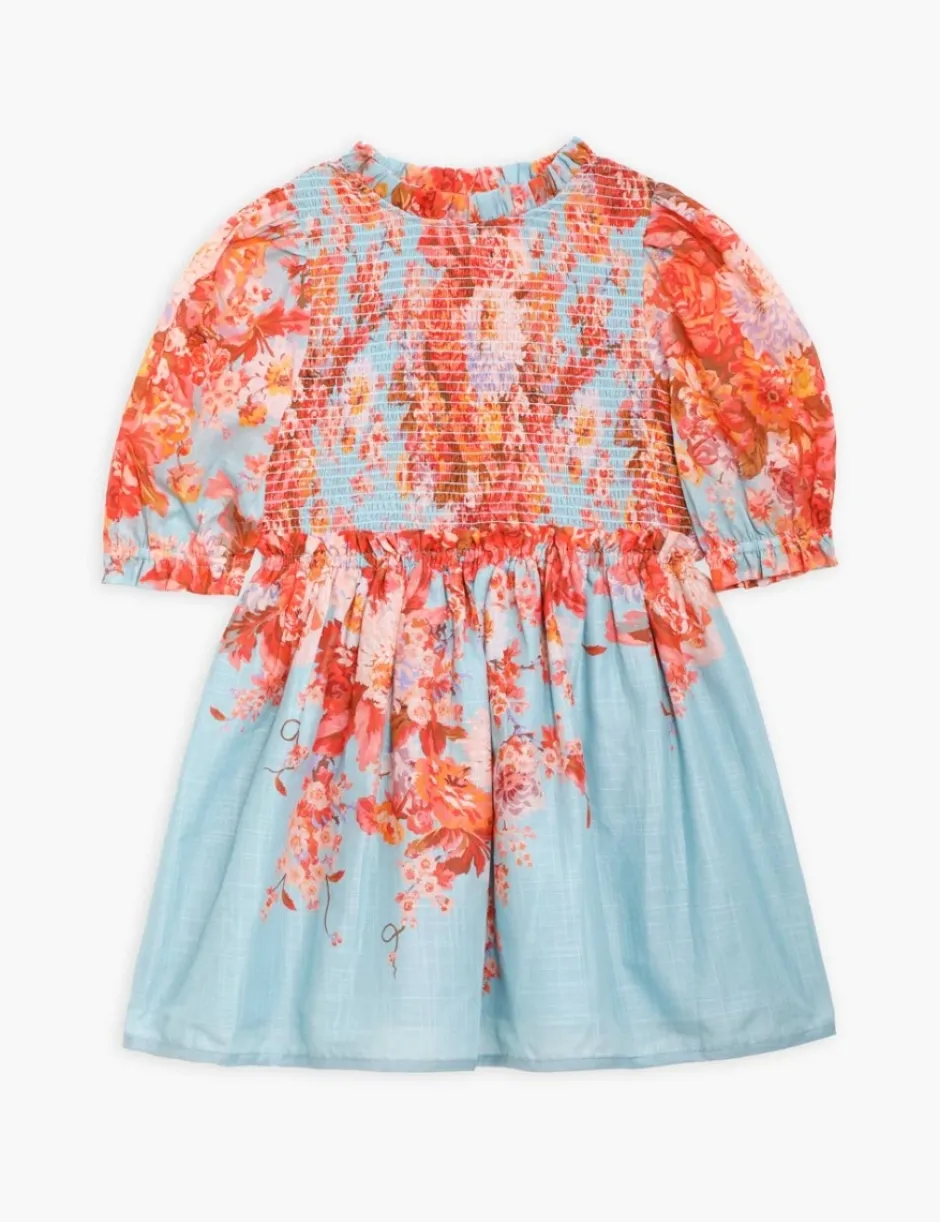 Outlet ZIMMERMANN Devi Puff Sleeve Shirred Dress