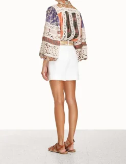 Sale ZIMMERMANN Devi Spliced Billow Blouse