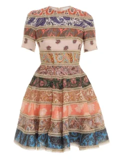 ZIMMERMANN Devi Spliced Mini Dress