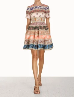 ZIMMERMANN Devi Spliced Mini Dress