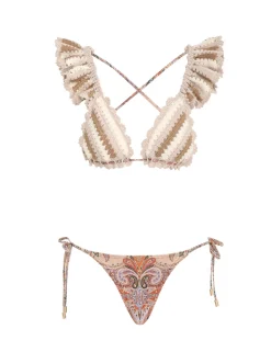 ZIMMERMANN Devi Stripe Crochet Bikini