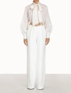 Discount ZIMMERMANN Devi Tie Neck Blouse