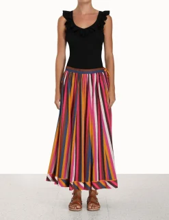 Discount ZIMMERMANN Devi V-Neck Frill Tank