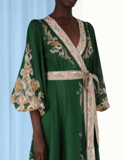Outlet ZIMMERMANN Devi Wrap Midi Dress