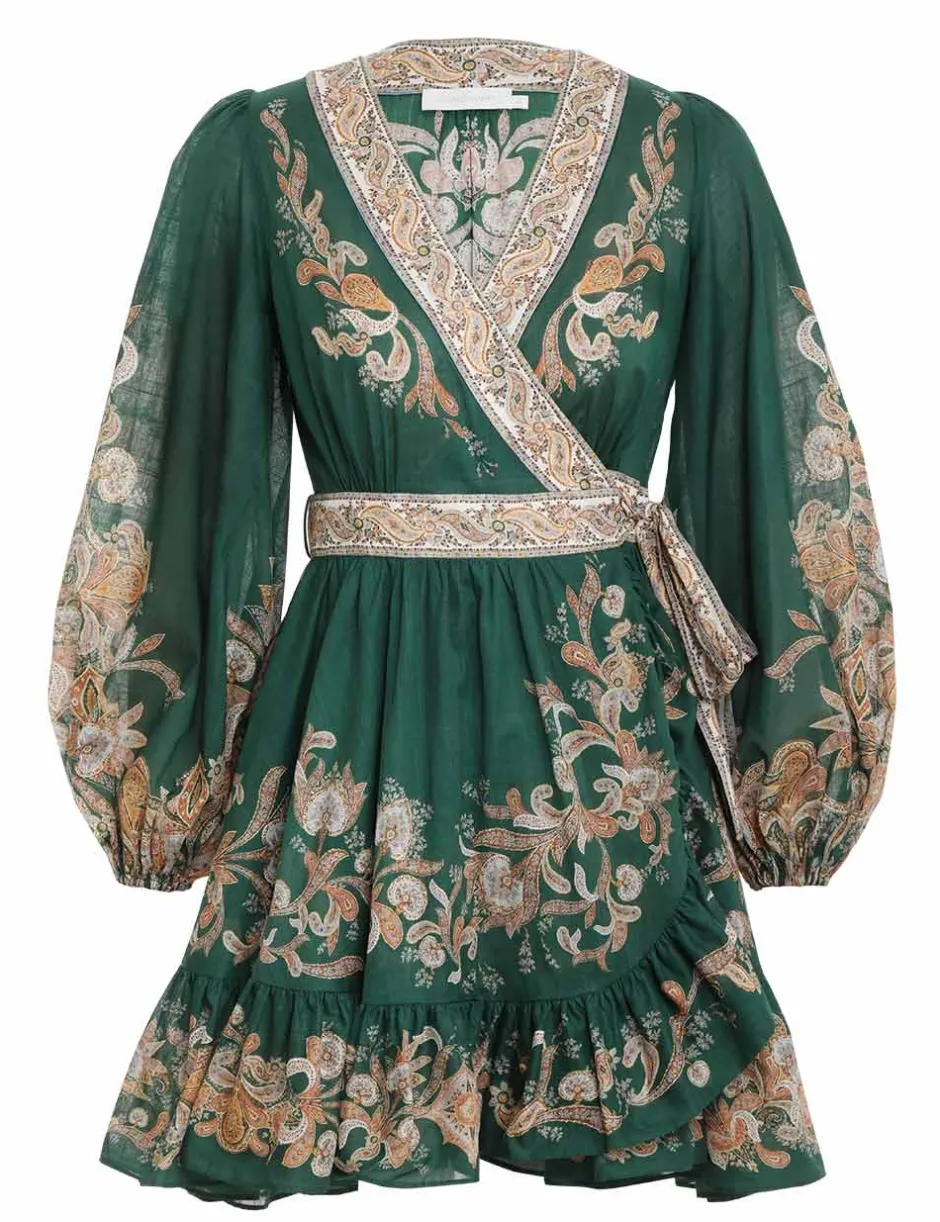Online ZIMMERMANN Devi Wrap Mini Dress