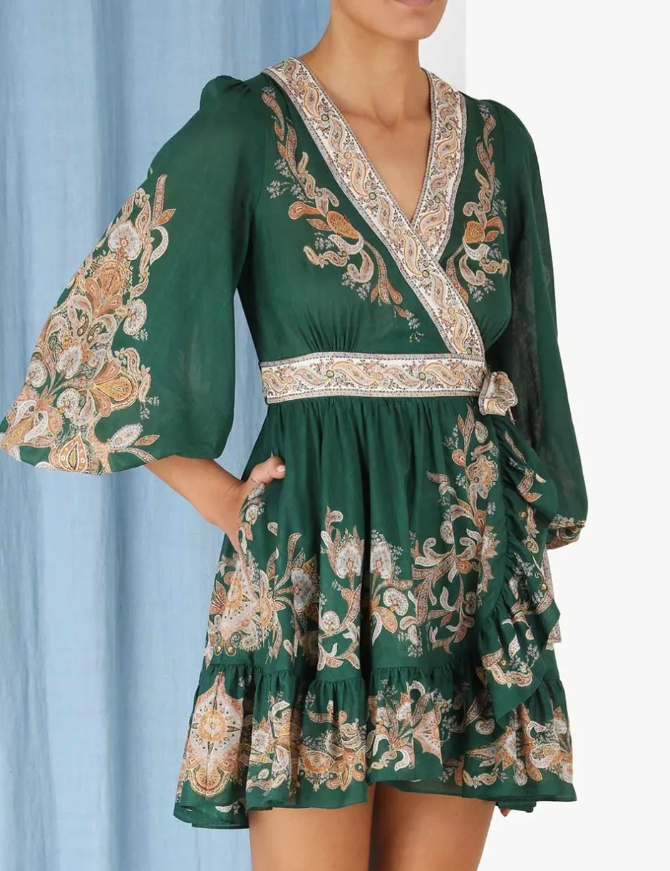 Online ZIMMERMANN Devi Wrap Mini Dress