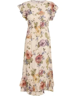 ZIMMERMANN Frill Midi Dress