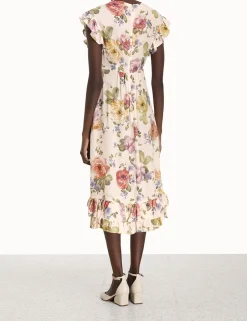 New ZIMMERMANN Frill Midi Dress