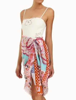 Hot ZIMMERMANN Fringe Cotton Pareo