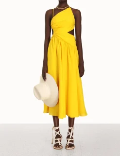 Discount ZIMMERMANN Ginger Asymmetric Midi Dress