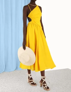 Discount ZIMMERMANN Ginger Asymmetric Midi Dress