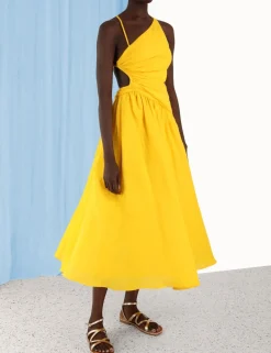 Discount ZIMMERMANN Ginger Asymmetric Midi Dress
