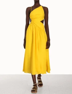 Discount ZIMMERMANN Ginger Asymmetric Midi Dress