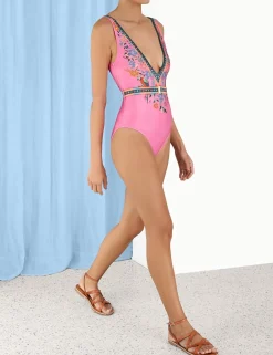 Clearance ZIMMERMANN Ginger Belted Plunge 1Pc