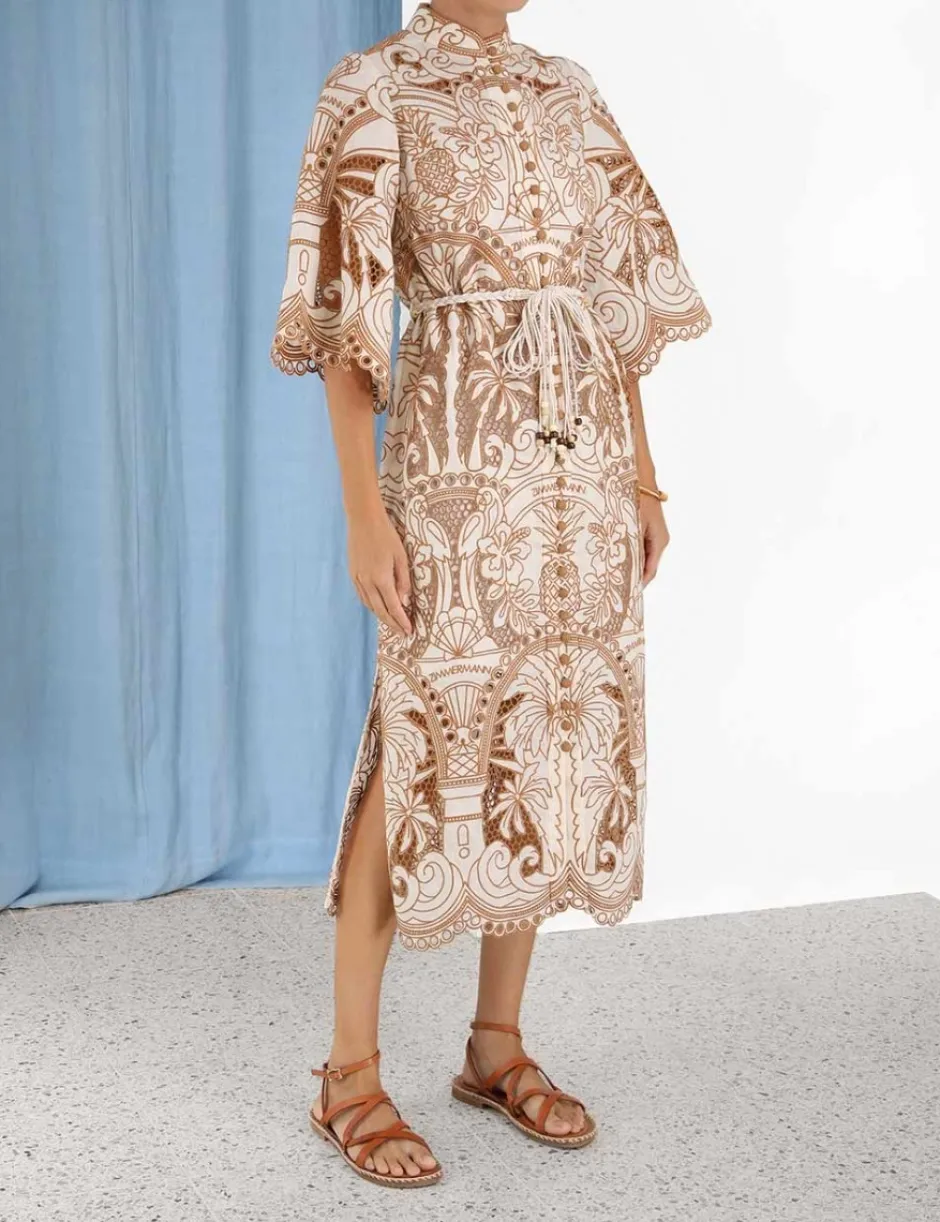 Sale ZIMMERMANN Ginger Embroidered Shirt Dress