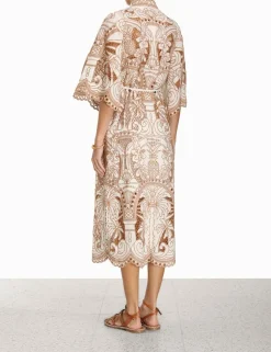 Sale ZIMMERMANN Ginger Embroidered Shirt Dress