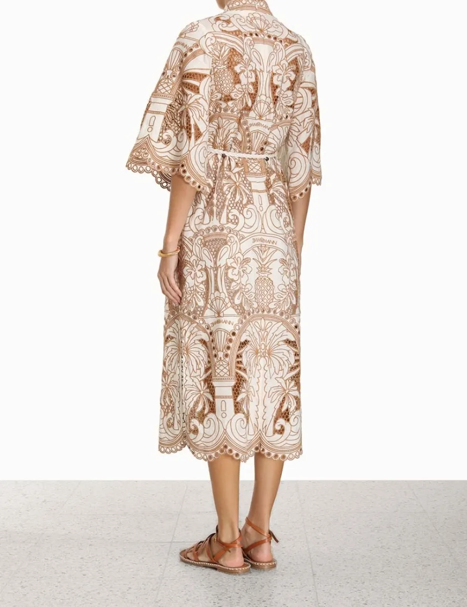 Sale ZIMMERMANN Ginger Embroidered Shirt Dress