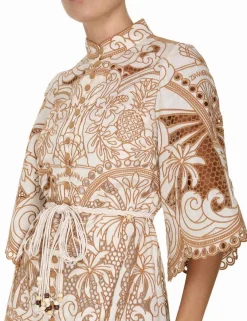 Sale ZIMMERMANN Ginger Embroidered Shirt Dress
