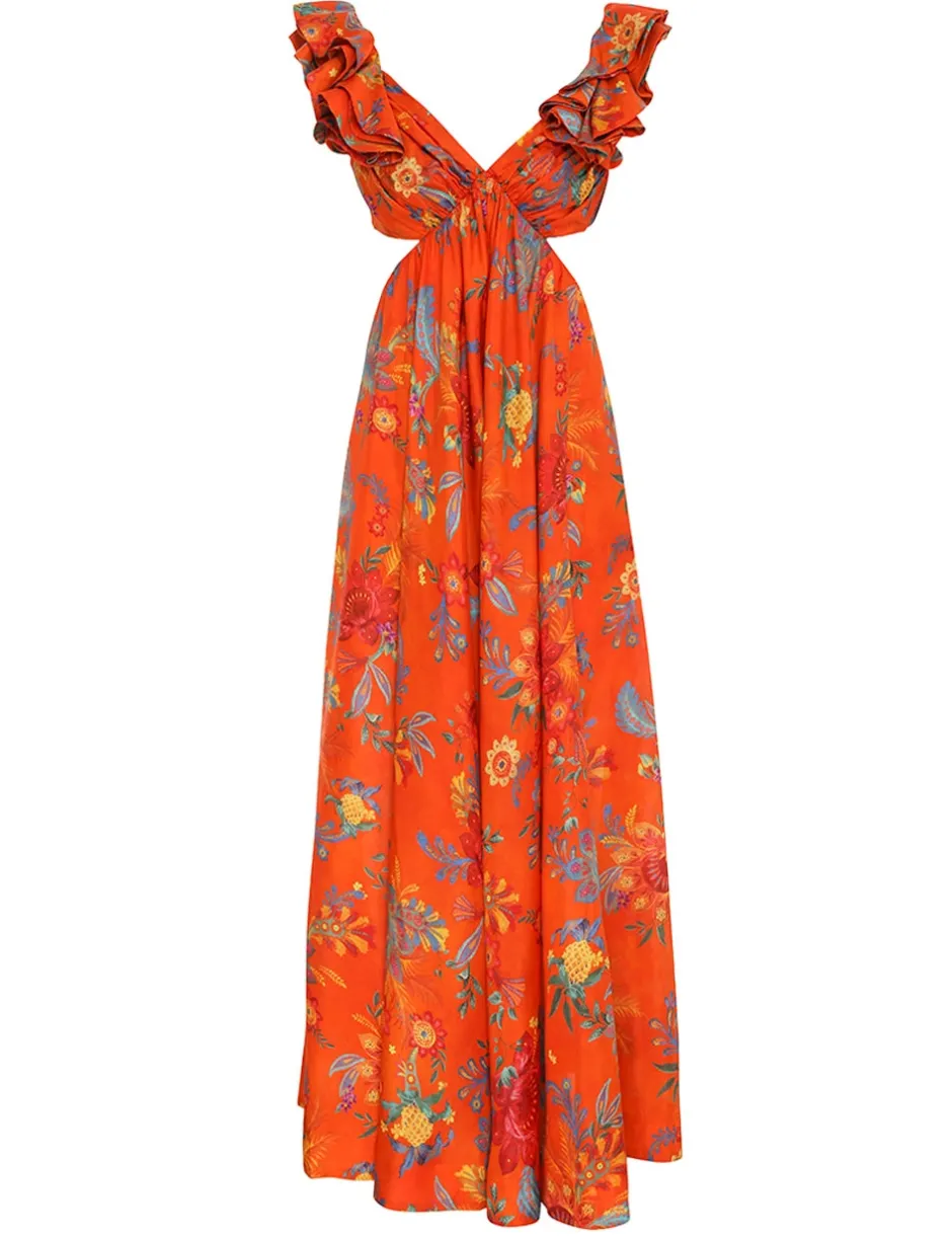 ZIMMERMANN Ginger Frill Midi Dress