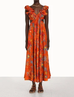 ZIMMERMANN Ginger Frill Midi Dress