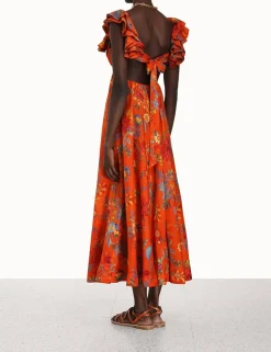 ZIMMERMANN Ginger Frill Midi Dress