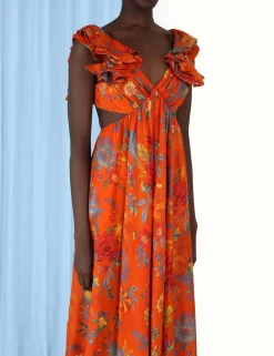 ZIMMERMANN Ginger Frill Midi Dress