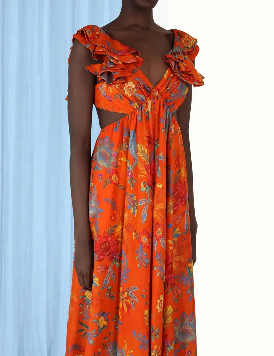 ZIMMERMANN Ginger Frill Midi Dress