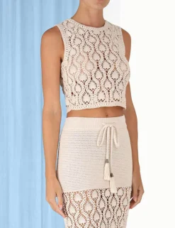 Sale ZIMMERMANN Ginger Hand Crochet Midi Skirt
