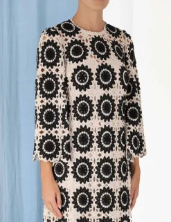 Outlet ZIMMERMANN Ginger Lace Midi Dress