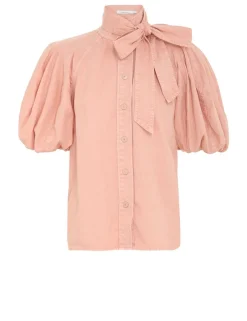 Clearance ZIMMERMANN Ginger Lantern Sleeve Shirt