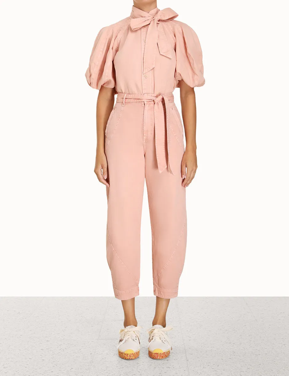 Clearance ZIMMERMANN Ginger Lantern Sleeve Shirt