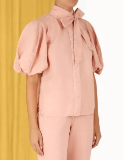 Clearance ZIMMERMANN Ginger Lantern Sleeve Shirt
