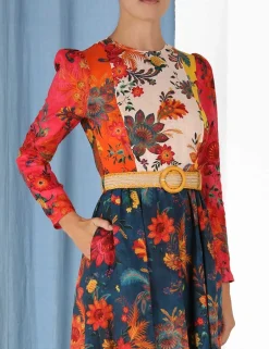 Hot ZIMMERMANN Ginger Long Sleeve Midi Dress