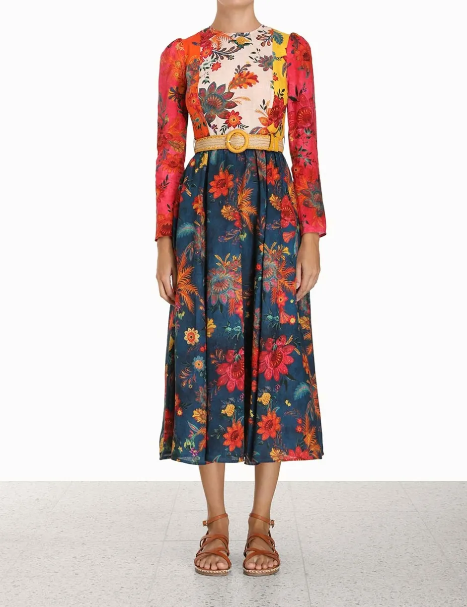 Hot ZIMMERMANN Ginger Long Sleeve Midi Dress